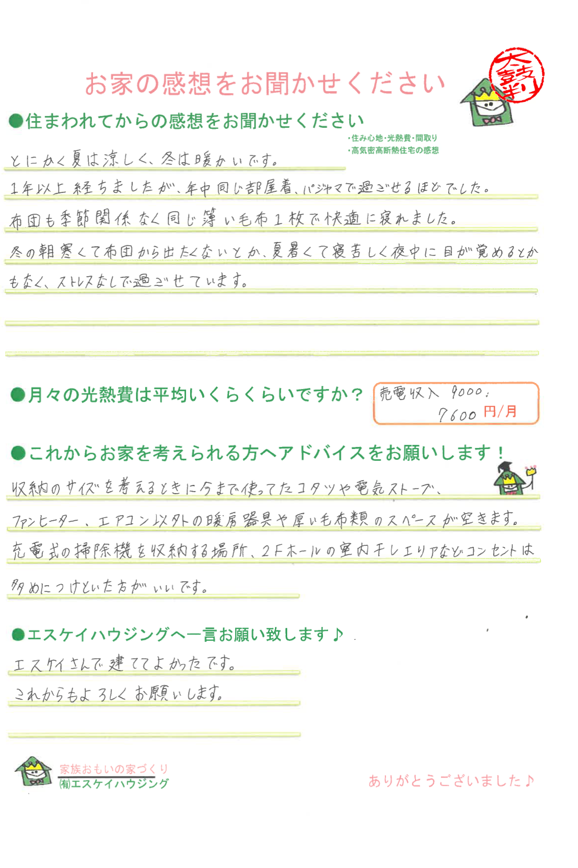 田辺市 H様より